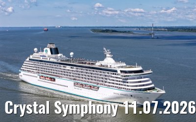 Crystal Symphony 11.07.2026 near Glueckstadt