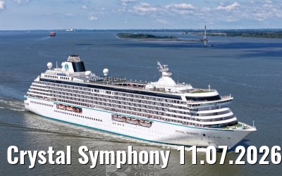 Crystal Symphony 11.07.2026 near Glueckstadt