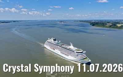 Crystal Symphony 11.07.2026 near Glueckstadt