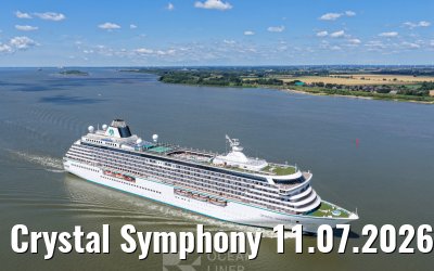 Crystal Symphony 11.07.2026 near Glueckstadt