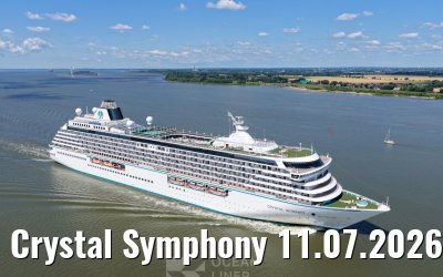 Crystal Symphony 11.07.2026 near Glueckstadt