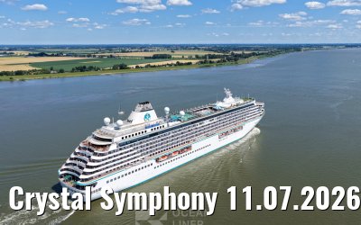 Crystal Symphony 11.07.2026 near Glueckstadt