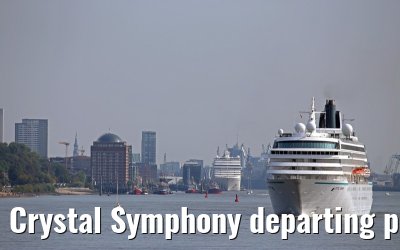 Crystal Symphony departing port of Hamburg, 28. September 2014