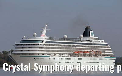 Crystal Symphony departing port of Hamburg, 28. September 2014