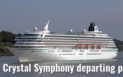 Crystal Symphony departing port of Hamburg, 28. September 2014