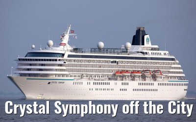 Crystal Symphony off the City of Cuxhaven 28. September 2014