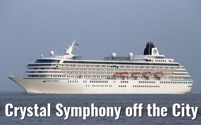 Crystal Symphony off the City of Cuxhaven 28. September 2014