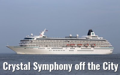 Crystal Symphony off the City of Cuxhaven 28. September 2014