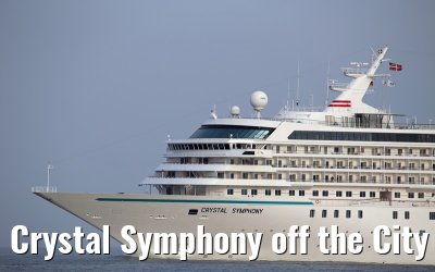 Crystal Symphony off the City of Cuxhaven 28. September 2014