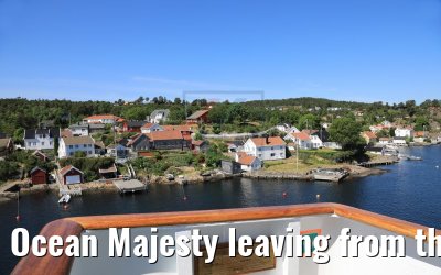 Ocean Majesty leaving from the port of Arendal 06.06.2018
