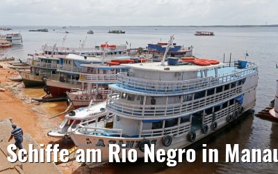 Schiffe am Rio Negro in Manaus 02.01.2015