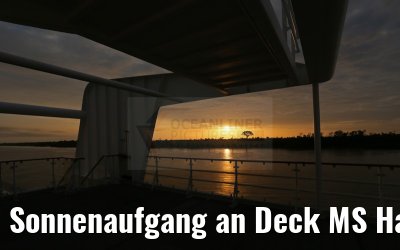 Sonnenaufgang an Deck MS Hamburg Amazonas 03.01.2015