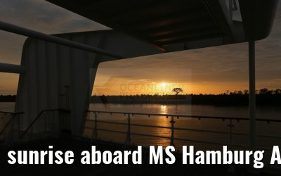 sunrise aboard MS Hamburg Amazon River 03.01.2015