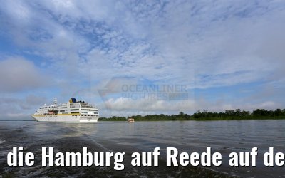 die Hamburg auf Reede auf dem Rio Jutai 05.01.2015