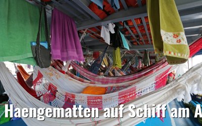 Haengematten auf Schiff am Amazonas 05.01.2015