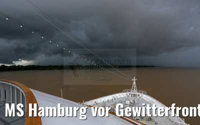 MS Hamburg vor Gewitterfront am Amazonas 05.01.2015