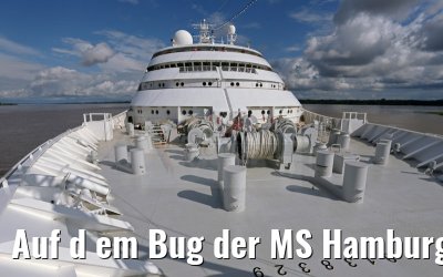 Auf d em Bug der MS Hamburg auf dem Amazonas 06.01.2015