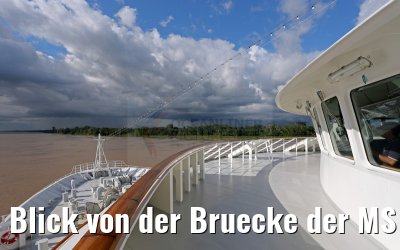 Blick von der Bruecke der MS Hamburg auf den Amazonas 06.01.2015