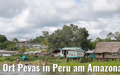 Ort Pevas in Peru am Amazonas 07.01.2015