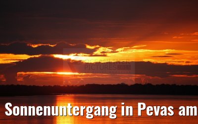 Sonnenuntergang in Pevas am Amazonas 07.01.2015
