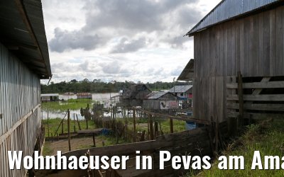 Wohnhaeuser in Pevas am Amazonas 07.01.2015