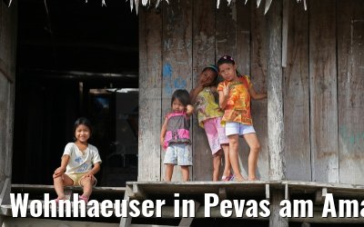 Wohnhaeuser in Pevas am Amazonas 07.01.2015
