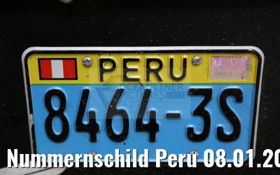 Nummernschild Peru 08.01.2015