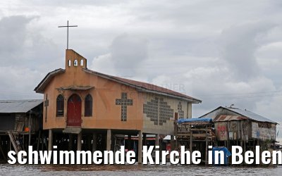 schwimmende Kirche in Belen in Iquitos 08.01.2015