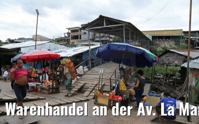 Warenhandel an der Av. La Marina in Iquitos 08.01.2015