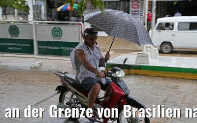 an der Grenze von Brasilien nach Kolumbien in Leticia 09.01.2015