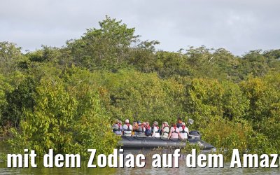 mit dem Zodiac auf dem Amazonas 11.01.2015