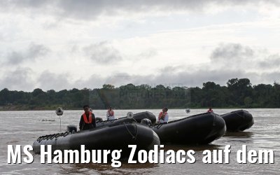 MS Hamburg Zodiacs auf dem Amazonas 11.01.2015