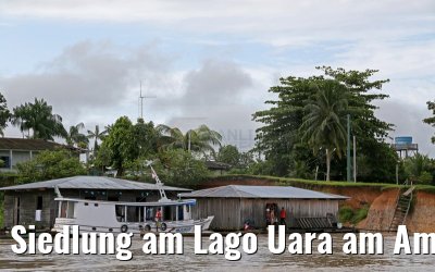 Siedlung am Lago Uara am Amazonas 11.01.2015