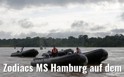 Zodiacs MS Hamburg auf dem Amazonas 11.01.2015