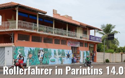 Rollerfahrer in Parintins 14.01.2015