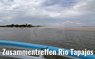 Zusammentreffen Rio Tapajos und Amazonas in Santarem 15.01.2015