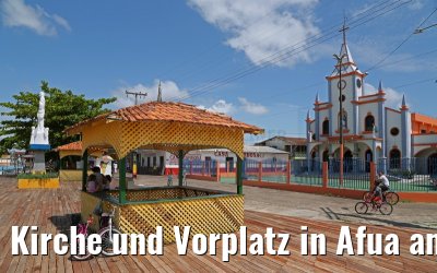 Kirche und Vorplatz in Afua am Amazonas Delta 17.01.2015
