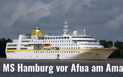 MS Hamburg vor Afua am Amazonas Delta vor Anker 17.01.2015