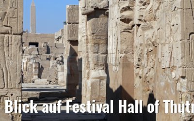 Blick auf Festival Hall of Thutmose III Karnak Tempel