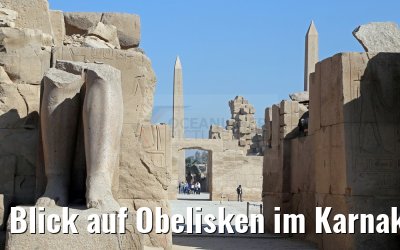 Blick auf Obelisken im Karnak Tempel