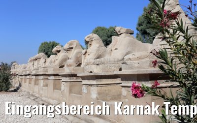 Eingangsbereich Karnak Tempel mit Sphingen
