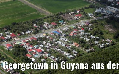 Georgetown in Guyana aus der Luft 21.01.2015