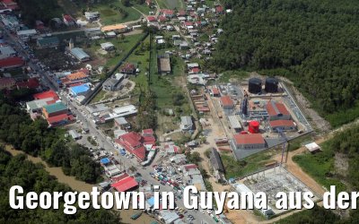 Georgetown in Guyana aus der Luft 21.01.2015
