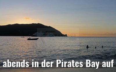 abends in der Pirates Bay auf Tobago 24.01.2015
