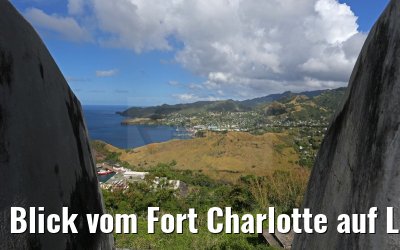 Blick vom Fort Charlotte auf Lowmans Bay St. Vincent 25.01.2015