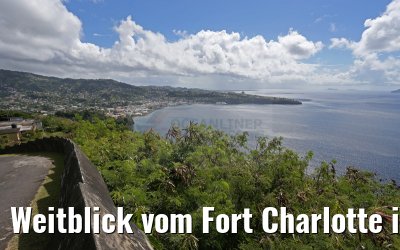 Weitblick vom Fort Charlotte in Kingstown St. Vincent 25.01.2015