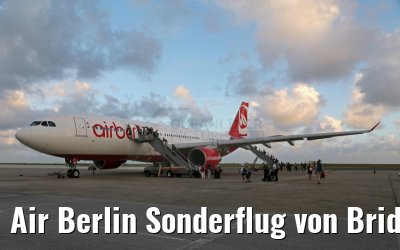 Air Berlin Sonderflug von Bridgetown nach Duesseldorf 26.01.2015