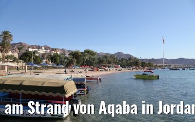am Strand von Aqaba in Jordanien