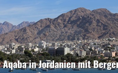 Aqaba in Jordanien mit Bergen