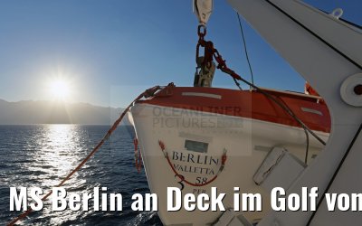 MS Berlin an Deck im Golf von Aqaba